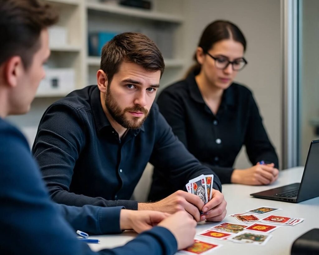 Iowa Gambling Task: A Complete Guide to Decision-Making and Psychology 2 Participant choosing cards in the Iowa Gambling Task experiment