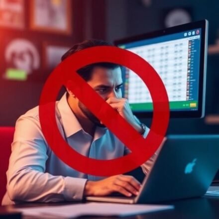 Person at desk with computer screen