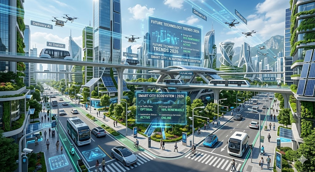 Explore the Latest Technology News & Innovations 2026 Trends 6 Future Technology Trends 2026 Smart City AI Automation Ecosystem