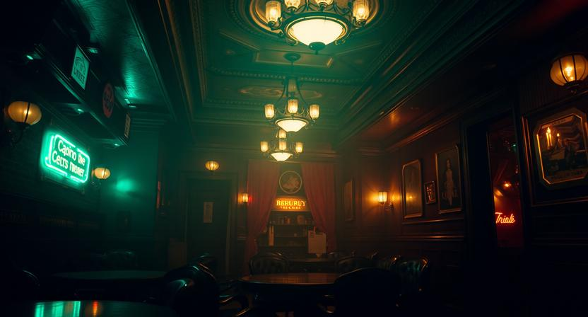 Underground speakeasy casino gambling in the 1920s era